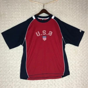 Starter USA Fußball T-Shirt Patriotic Sportswear Tee rot blau Large - Bild 1 von 4