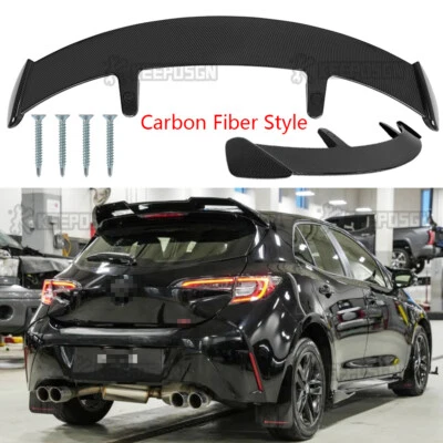 Para Toyota Corolla Hatchback 52" fibra de carbono teto traseiro porta-malas spoiler asa lábio - Imagem 1 de 4