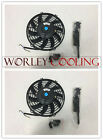 Universal Two 9 inch 12V volt Electric Cooling Fan Thermo Fan + Mounting kits