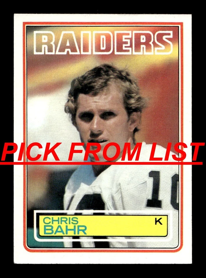 1983 Topps Football 200-396 EX-MT/NM Pick From List All PICTURED aa7 - Image 1 of 1