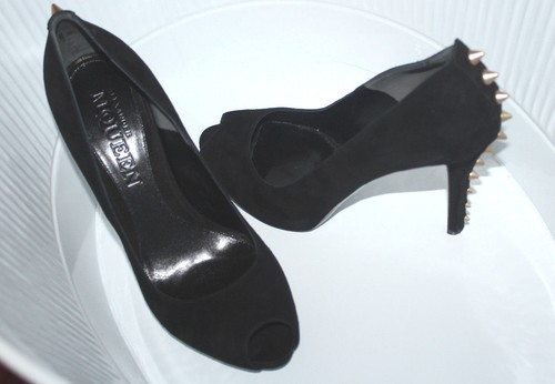 ALEXANDER MCQUEEN SANDALO ALEXANDER MCQUUEN PELLE S CUOIO PELLE SCAMOSCIATA VELLUTO #8 5us $795