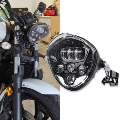 Faro proyector LED de 7 pulgadas haz alto/bajo para Kawasaki Vulcan S 650 900 1500 800 Foto 1 de 4