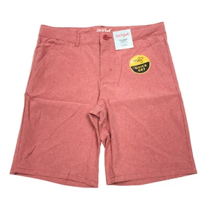 Cat & Jack Boys Size 14 Husky Flat-Front Shorts Adjustable Waist Red - Picture 1 of 10