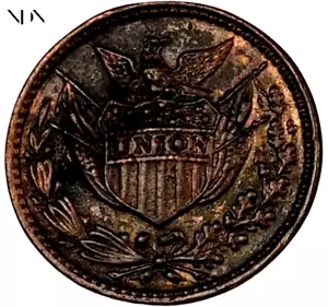 1863 Bürgerkrieg Medaille - Union / Armee & Marine - AU/Unc (rot/braun) - #CT202 - Bild 1 von 3