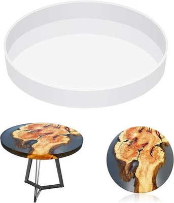 Molde de mesa de resina extra grande, 12 pulgadas redondo silicona epoxi 12  Foto 1 de 4