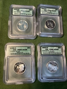2002s ICG 69. Silver Proof Quarters Your choice Ohio Tennessee Indiana Mississip - Picture 1 of 10