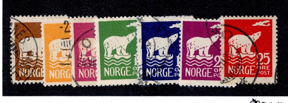 挪威--全套 Scott #104-#110 — 第 1/1 张图片