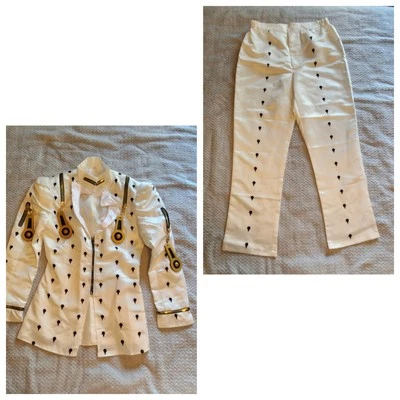Bruno Anime Cosplay Costume White Suit Top Pants Outfit Elvis Michael Jackson  - Image 1 of 4