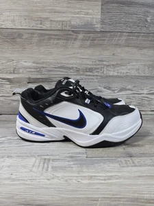 Size 13 4E - Nike Air Monarch IV 4E Wide 416355-002 White Black Shoes - Picture 1 of 13