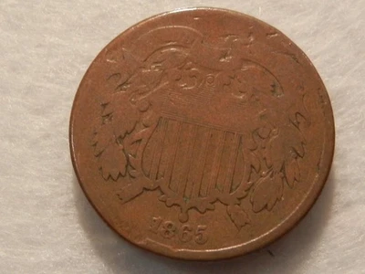 1865 indian head cent old copper US coin - Image 1 of 2