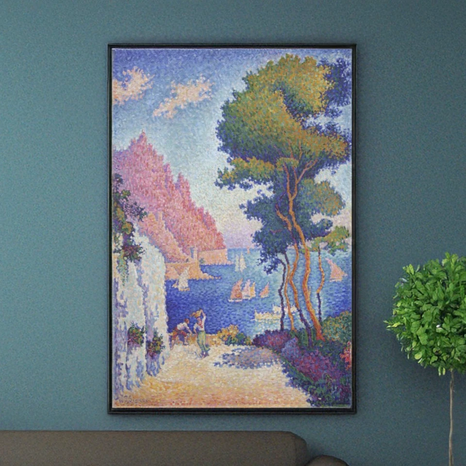 Arte de parede Paul Signac Capo di Noli tela/pôster - Impressão de pintura italiana - Imagem 1 de 2