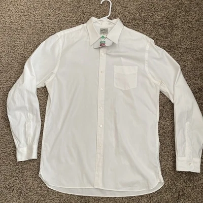 RRL Ralph Lauren Sanforized Slim Fit Pinpoint Oxford White Dress Shirt Mens 16.5 - Image 1 of 4