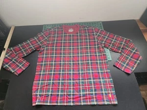 Polo Ralph Lauren Plaid Shirt Men's Large Red Long Sleeve Thermal Pony Lounge - Picture 1 of 7