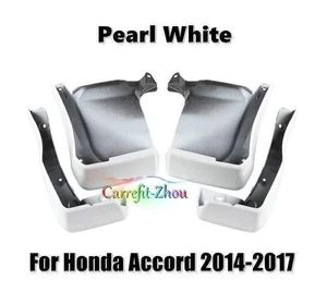 For Honda Accord 2014-2017 Pearl White Mud flaps Mudguards Fenders Splash Guards - Picture 1 of 1