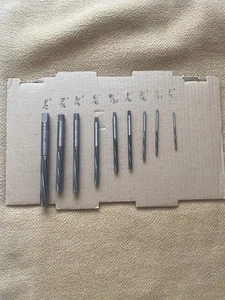 SET OF 9 ENGINEERS IMPERIAL HAND REAMER SET VARIOUS SIZES - Picture 1 of 22