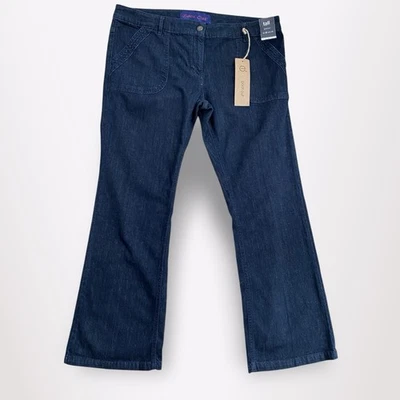 BNWT Evans Bootcut Jeans UK Size 20 Tall Dark Blue Inside Leg 32 inch NEW - Image 1 of 4