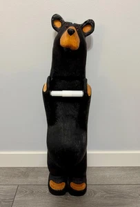 JEFF FLEMING BIG SKY CARVERS - BEARS BEAR TOILET PAPER TP HOLDER CABIN COTTAGE - Picture 1 of 9