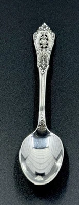 Wallace Sterling Rose Point (1934 Pattern) Demitasse Spoon No Monogram - Image 1 of 4