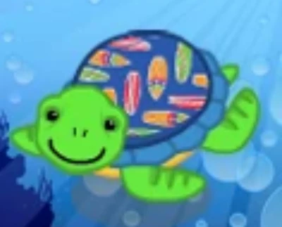 Webkinz Surfin' Turtle HM710 RARE blue green sea tortoise Virtual code messaged - Image 1 of 3