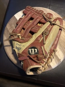 RHT Wilson A500 12" Baseball Glove Blonde/ Copper Brown Tan A05RB2112 Broken In - Picture 1 of 3