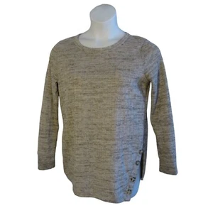 Agnes & Dora L Brown Textured Cozy Sweatshirt Knit Shirt Top - Picture 1 of 3