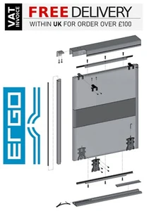 Kit de sistema de engranajes de orugas para puerta corredera de armario - orugas 1700 mm, 2300 mm amd 3000 mm - Imagen 1 de 36
