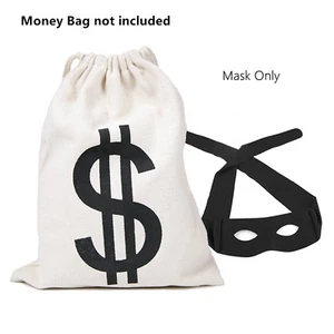 Adult Thief Mask Burglar Bandit Pirate Halloween Costume Fancy Dress Robber New - Picture 1 of 4