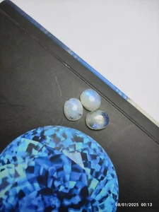 Rainbow Moonstone Oval Cab Lot (3 Pcs) - 15.2 ct - Picture 1 of 4