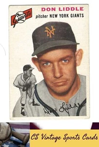 1954 Topps #225 Don Liddle - Imagen 1 de 2