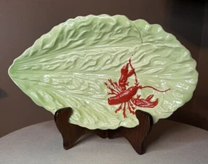 VINTAGE Carlton Ware Lobster & Lettuce Serving Platter Vivid Colors 10.75”x6.5” - Picture 1 of 9
