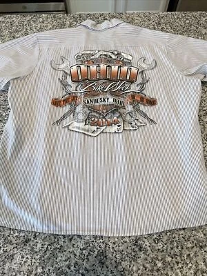 2014 Sandusky Ohio Bike Week Mechanics Shirt 3XL Red Kap  - Image 1 of 4