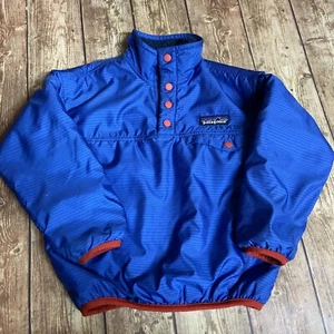 Vintage Patagonia Reversible Deep Pile Fleece Glissade Pullover Kids Sz Sm Green - Picture 1 of 8