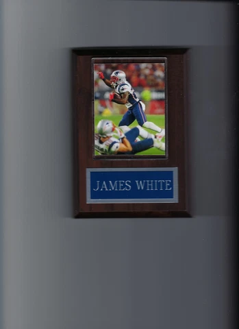 JAMES WHITE PLAQUE NEW ENGLAND PATRIOTS FOOTBALL NFL GAME ACTION Cover