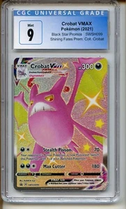 CGC 9 Crobat VMAX Brillante SWSH099 Shining Fates Colección Premium Promo Pokemon - Imagen 1 de 2