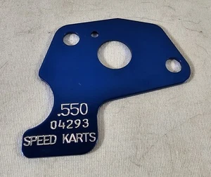 CLONE RESTRICTOR PLATE BLUE .550 Carburetor SPEED KARTS Kart Racing AKRA MAX NEW - Bild 1 von 1