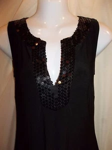 WISHES WISHES WISHES Black Knit Sequined Dress Jr. Women's SMALL - Picture 1 of 6
