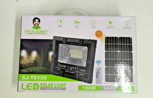 FARO LED CON PANNELLO SOLARE CREPUSCOLARE DA 100W TELECOMANDO 54 LED - Foto 1 di 8