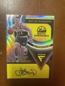 2020-21 Panini Flux Detlef Schrempf Auto Ultraviolet Autographs Silver Prizm - Picture 1 of 10