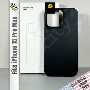 Case for iPhone 15 Pro Max - Black | Camera Lens Stand | Magnetic | Ultra Slim - Picture 1 of 20