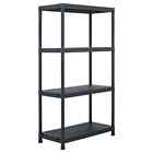 Vidaxl Storage Shelf Rack Black 100 Kg 60X30x138 Cm Plastic Eso
