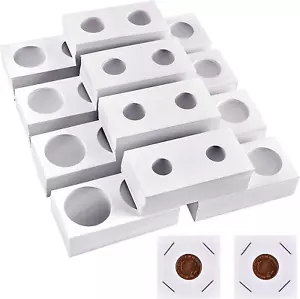 600Pcs Coin Holders Cardboard Coins Flips 2X2, 12 Size Coin Collection Supplies - Picture 1 of 12