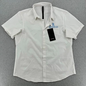 Lululemon Airing Easy Shirt Mens XXL White S/S Stretch Active Button Up NWT* - Picture 1 of 13