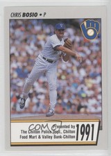 1991 Delicious Brand Milwaukee Brewers Police Chilton Police Chris Bosio