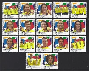 AUSTRALIA 2021 TOKYO OLYMPICS GOLD MEDALISTS SET OF 17  FINE USED - Picture 1 of 1
