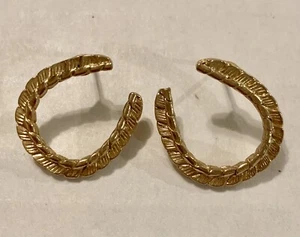 Pendientes de herradura de metal tono oro de la suerte - Imagen 1 de 2