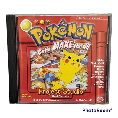 PC Game Pokemon Project Studio Red Version Manual Condition The Learning Company - Image 1 of 3