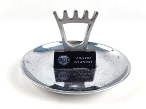 Vintage RCA College Relations Metal ashtray w/ Cork Bottom USA made Hamilton - Picture 1 of 7