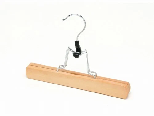 Only Hangers 9" Natural y Cromo Abrazadera Estilo Pantalón/Falda Colgador 10PK Foto 1 de 1