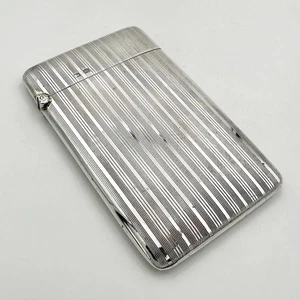 ANTIKES MOTORGEDREHTES KARTENETUI STERLINGSILBER GEORGE V Birmingham 1921 D&F - Bild 1 von 6