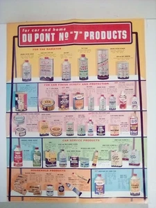 Herbst 1959 DuPont #7 Prod., Adv. Bogen, Auto Clean Prod. 22x17" Poster Vollfarbig - Bild 1 von 9